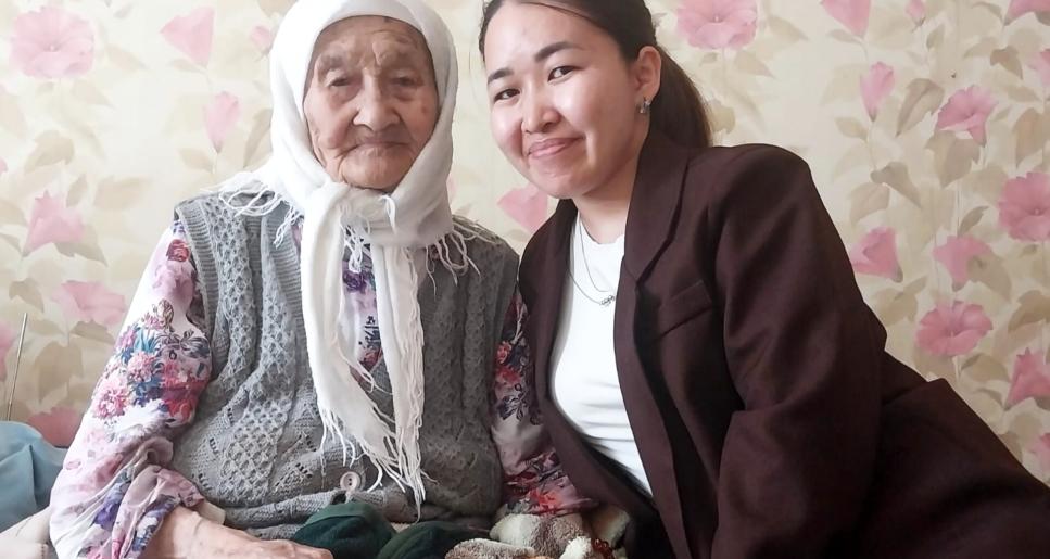 93 жастағы Тұщықұдық тұрғыны Махуза әжей дауыс берді